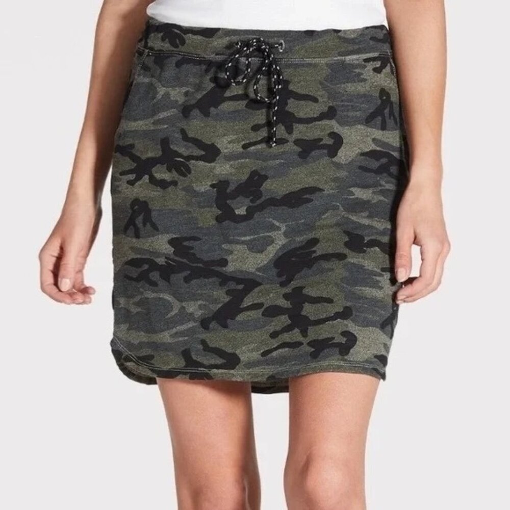 Sundry Camo Print‎ Jersey Skirt Soft Athletic Women Size 3 Large Cotton Blend